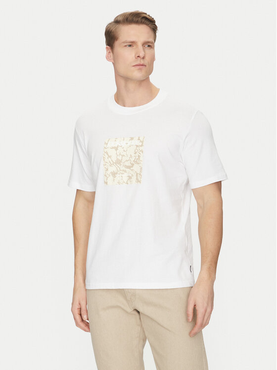 Jack&Jones Męski T-Shirt, rozmiar S, Biały, Tarmac 12273239