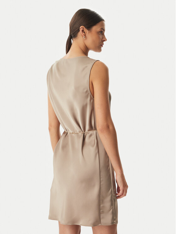 HUGO HUGO Sukienka koktajlowa Koberi 50566963 Brązowy jasny Regular Fit