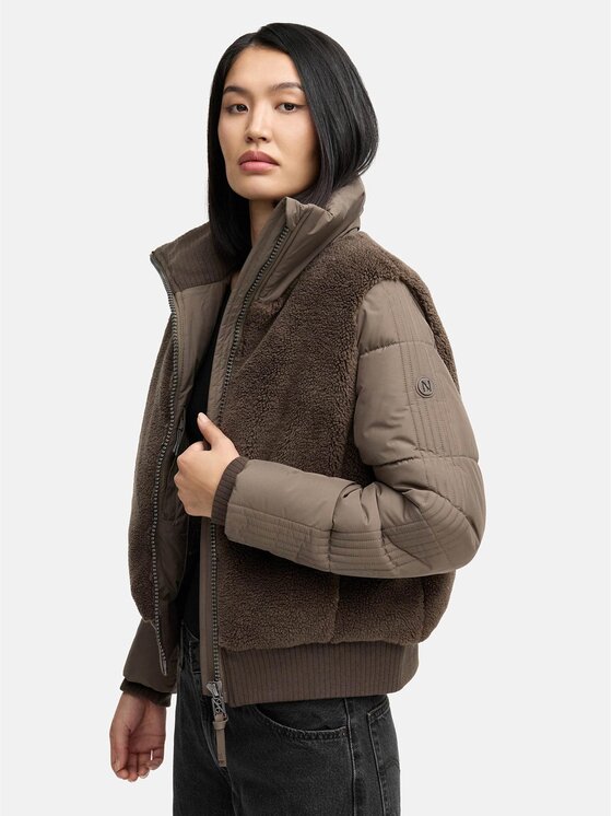Navahoo Navahoo Kurtka zimowa Teddyzone Brązowy Regular Fit
