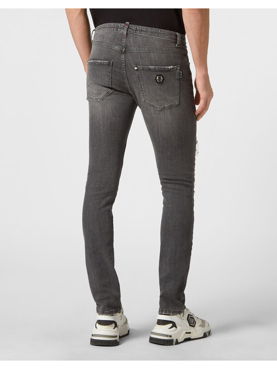 PHILIPP PLEIN PHILIPP PLEIN Jeansy 1171 Šedá Skinny Fit