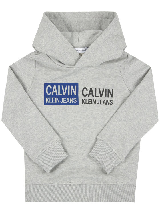 Calvin Klein Jeans Calvin Klein Jeans Mikina Stamp Logo IB0IB00358 Sivá Regular Fit
