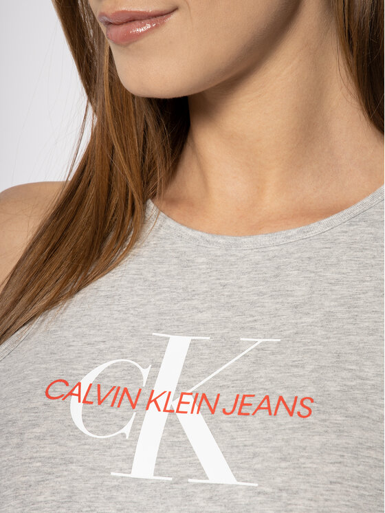 Calvin Klein Jeans Calvin Klein Jeans Marškinėliai Logo J20J213050 Pilka Regular Fit
