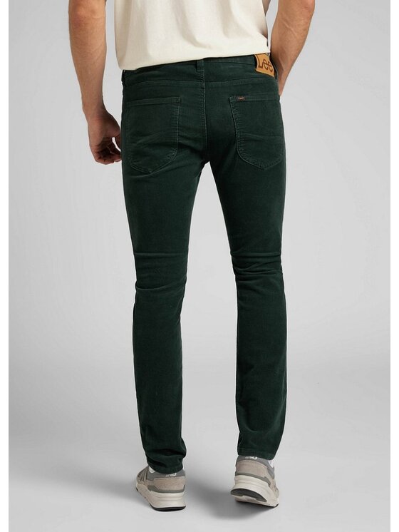 Lee Lee Spodnie materiałowe DAREN ZIP FLY Zielony Straight Fit