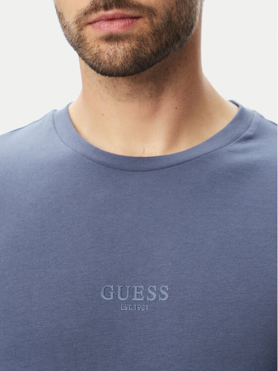 Guess Guess T-Shirt 153107 Niebieski Classic Fit