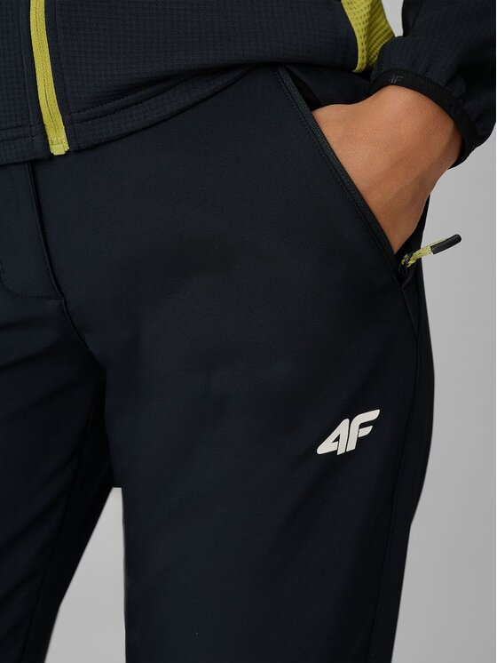 4F 4F Spodnie outdoor INBETWEEN TRAIL Czarny Regular Fit