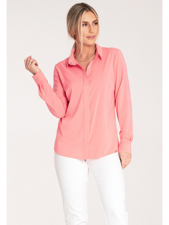 FIGL FIGL Koszula M1068 Koralowy Regular Fit