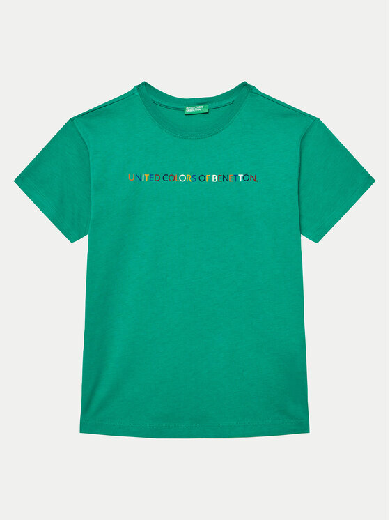 United Colors Of Benetton United Colors Of Benetton Póló 3I1XC10JL Zöld Regular Fit