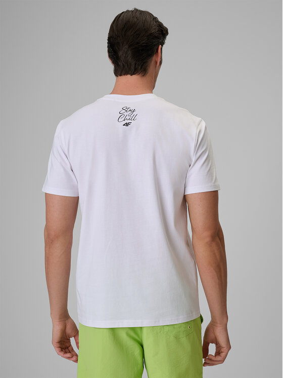 4F 4F T-Shirt SUMMER CODE Biały Regular Fit