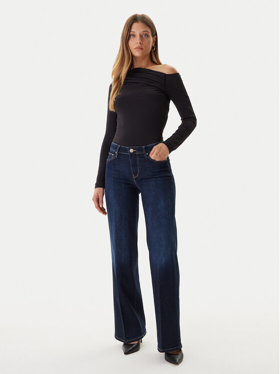 Guess Guess Džínsy W5BA96 D4U54 Tmavomodrá Wide Leg