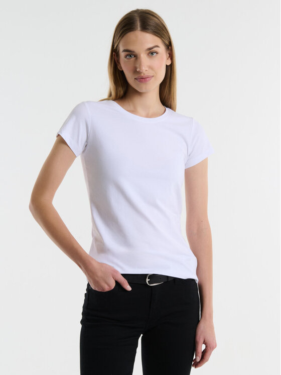 T-Shirt, rozmiar L, Białe, CLASSACA/101/150