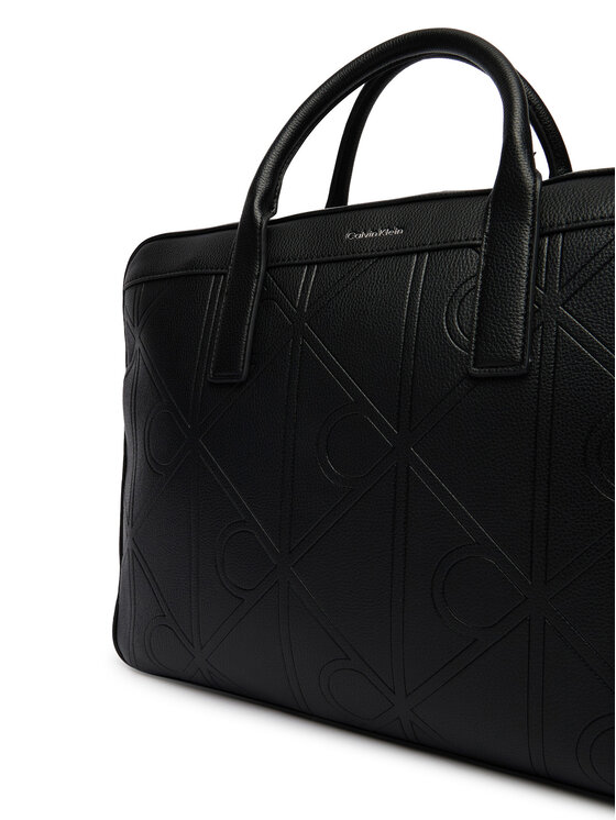 Calvin Klein Calvin Klein Torba na laptopa Emblem Aop Emboss Commuter LV04D3329G Czarny