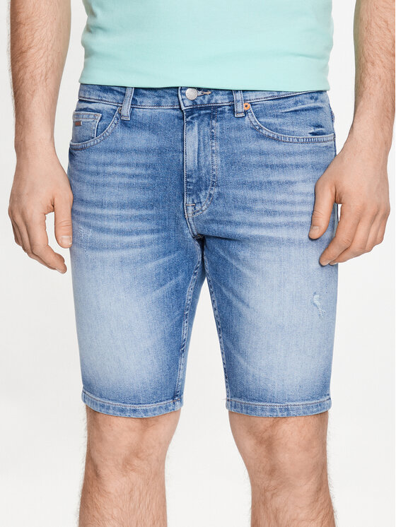 Boss Kratke traperice Delaware 50490005 Plava Slim Fit