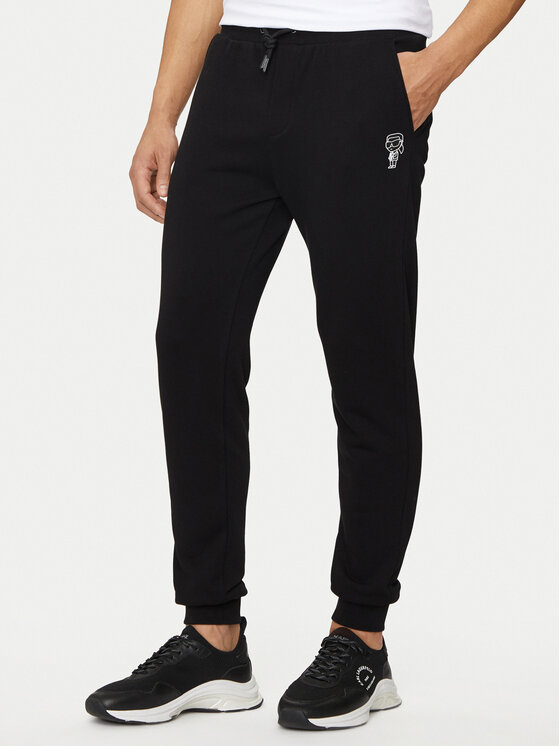KARL LAGERFELD Pantaloni trening 705402 543910 Negru Regular Fit