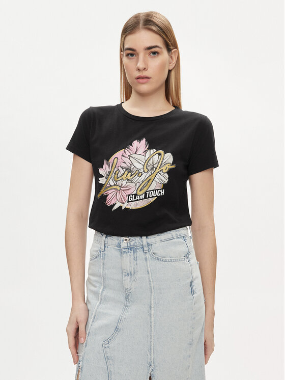 Liu Jo Liu Jo Tricou TA4202 JS003 Negru Regular Fit