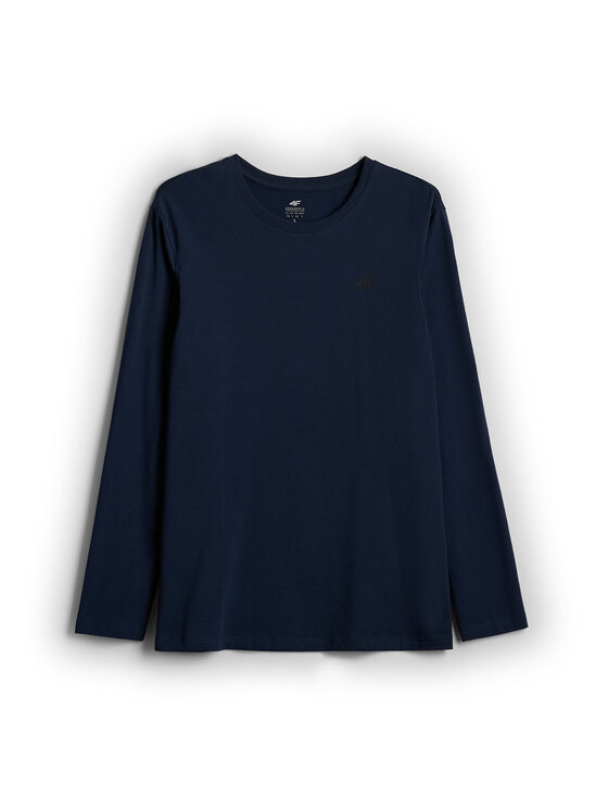 4F 4F Longsleeve BASIC+ Granatowy Slim Fit