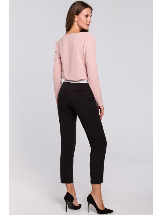 Makover Makover Dámske nohavice K035 Čierna Regular Fit