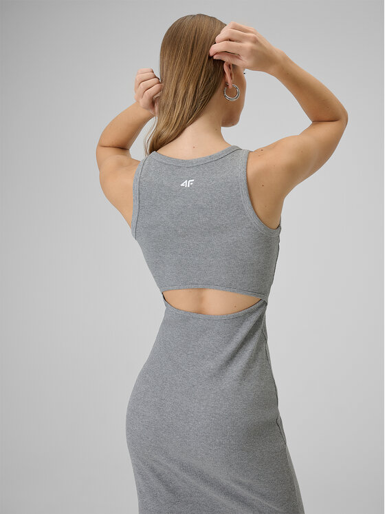 4F 4F Sukienka codzienna SPORTS CLUB Szary Slim Fit