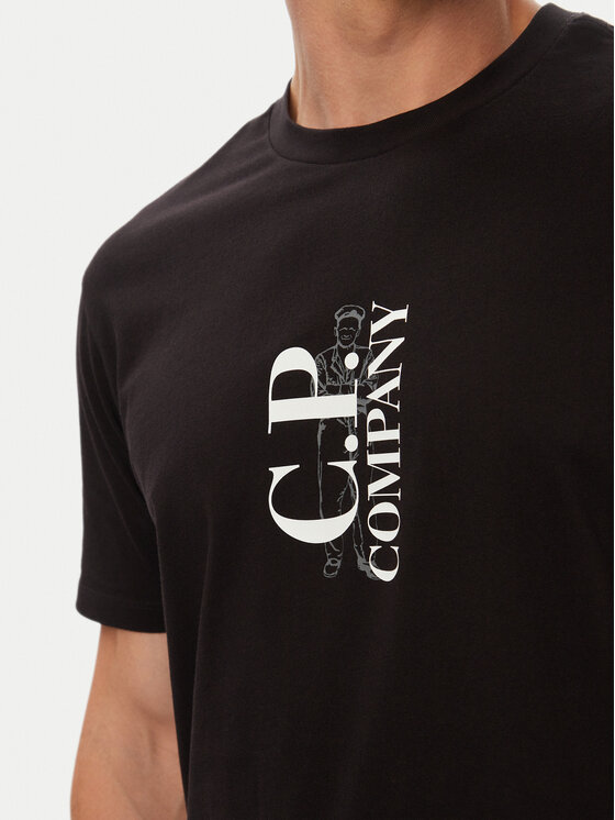 C.P. Company C.P. Company Marškinėliai 21CMTS134A005100W Juoda Regular Fit