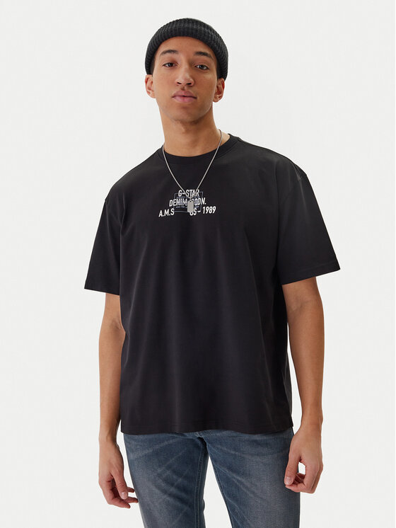G-Star Raw G-Star Raw Tričko Multi Technique D29296-E385 Čierna Relaxed Fit