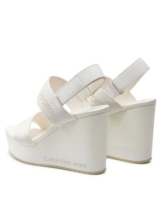 Calvin Klein Jeans Sandalen Wedge Sandal Webbing In Mr YW0YW01360 WeiB Modivo