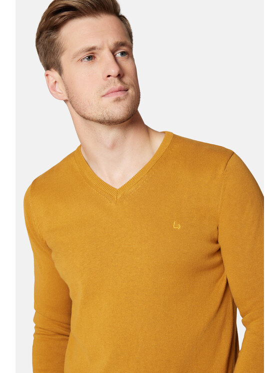 Lancerto Lancerto Sweter Lenny SW073223000040 Żółty Regular Fit