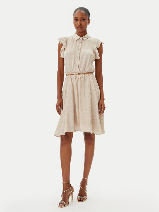 Fracomina Fracomina Vestito da giorno FR25SD1011W774J7 Beige Regular Fit