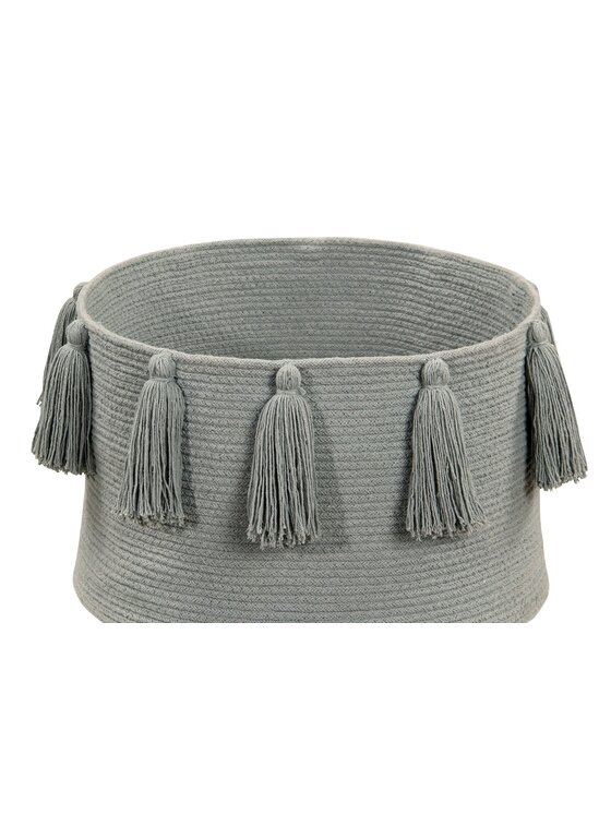 Lorena Canals Lorena Canals Przechowywanie Kosz Basket Tassels Light Grey Szary