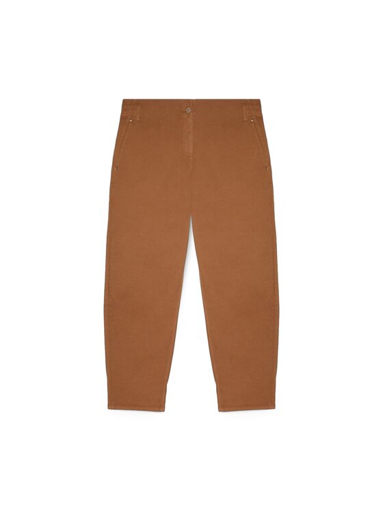 Fiorella Rubino Fiorella Rubino Pantaloni di tessuto P706T205201N022 Marrone Boy Fit