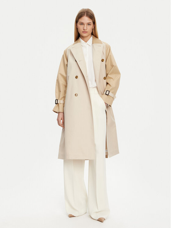 Weekend Max Mara Weekend Max Mara Trencz Canasta 2515021011 Beżowy Regular Fit