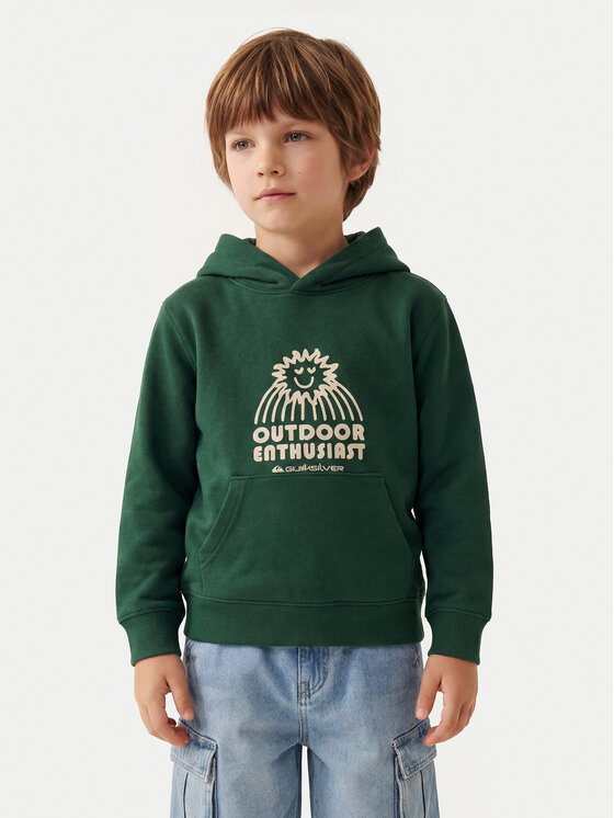 Quiksilver Quiksilver Bluză Graphics EQKFT03406 Verde Regular Fit
