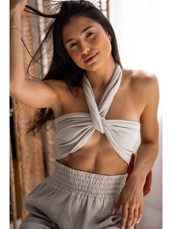 MAI MAI Szorty materiałowe LISA Beżowy Feminine Fit