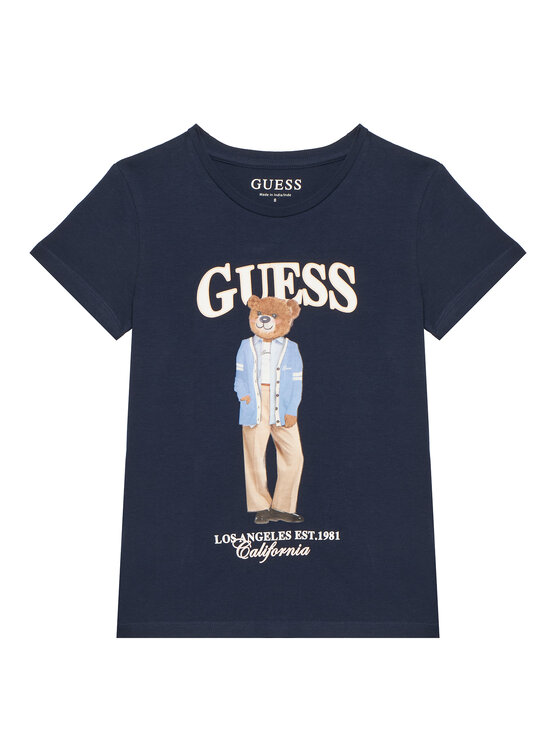 Guess Guess Тишърт J6YI08 K3710 Тъмносин Regular Fit