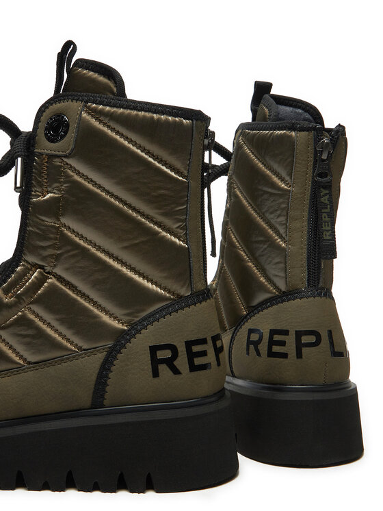 REPLAY REPLAY Botine Melrose Lace Lace-Up GWF2H.000.C0012T Verde
