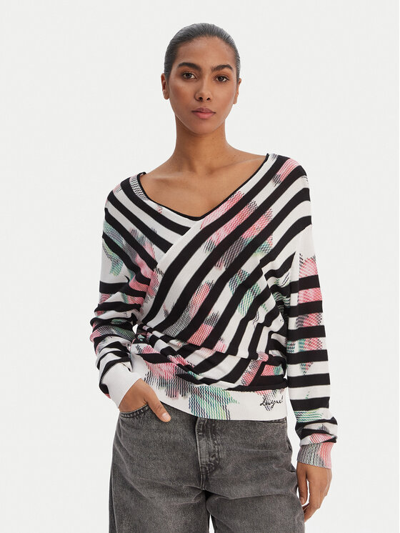 Desigual Desigual Svetr 26SWJF01 Barevná Regular Fit