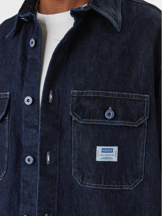 HUGO HUGO traper košulja Ebolt 50556349 Tamnoplava Oversize