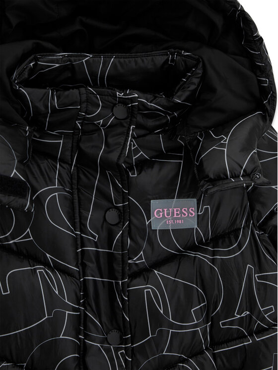 Guess Guess Μπουφάν μεταβατικό J6YL01 W2607 Μαύρο Regular Fit
