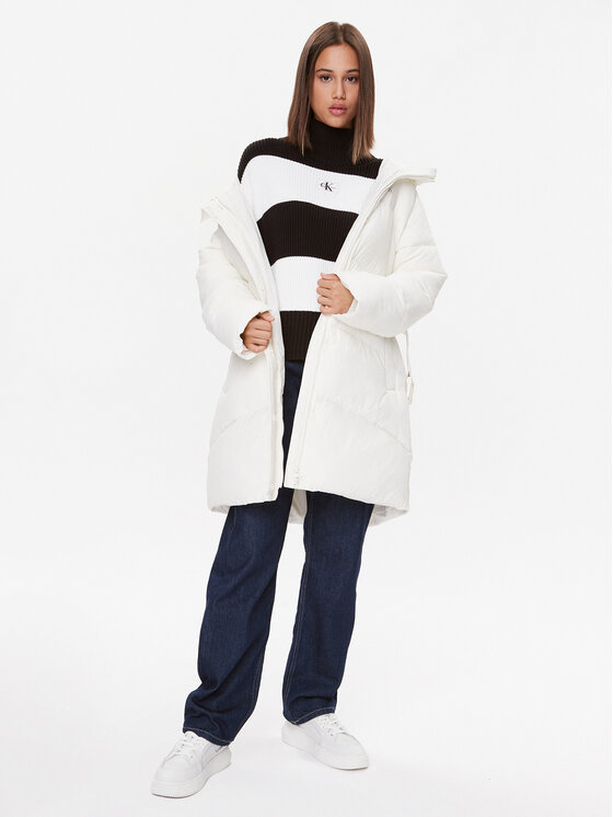 Calvin Klein Jeans Calvin Klein Jeans Winterjacke J20J221894 Écru Regular Fit
