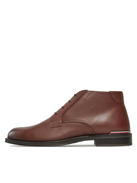 Tommy Hilfiger Tommy Hilfiger Schnürschuhe Core Rwb Hilfiger Lth L Boot FM0FM04804 Braun