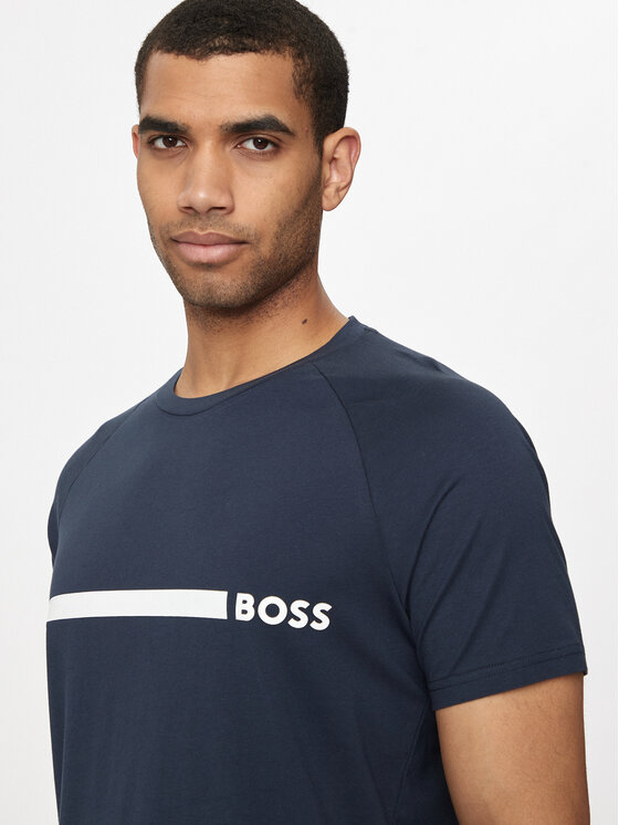 BOSS Boss Majica 50517970 Mornarsko modra Slim Fit