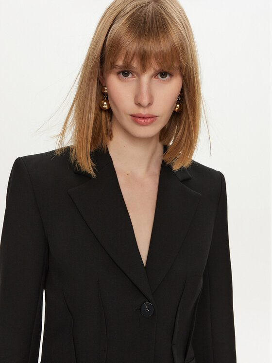 Simona Corsellini Simona Corsellini Піджак A24CPGI017 Чорний Slim Fit