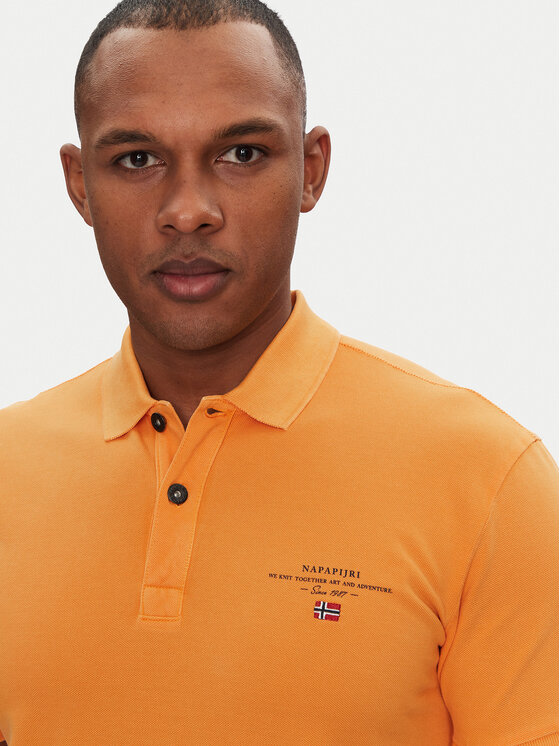 Napapijri Napapijri Polo marškinėliai Elbas NP0A4GDL Oranžinė Regular Fit