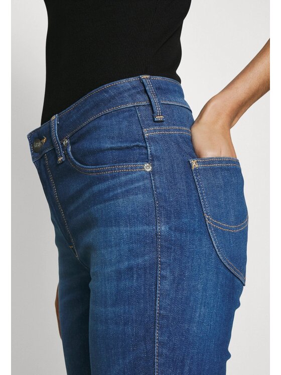 Lee Lee Jeansy SCARLETT HIGH Niebieski Slim Fit