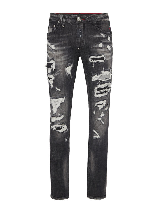 PHILIPP PLEIN PHILIPP PLEIN Džínsy 22161 Sivá Straight Leg