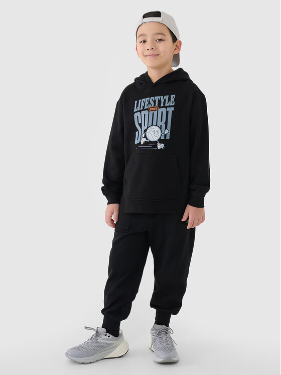4F 4F Mikina 4FJRSS25TSWSM2041-20S Čierna Regular Fit