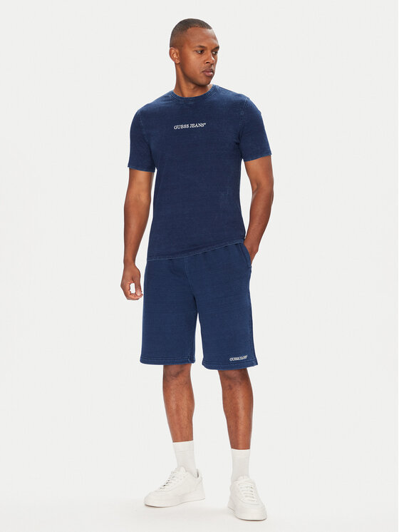 Guess Jeans Guess Jeans Majica M5YI34 KCTG1 Modra Slim Fit
