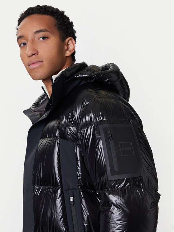BOSS BOSS Dūnu jaka Hysolite 50544323 Melns Regular Fit