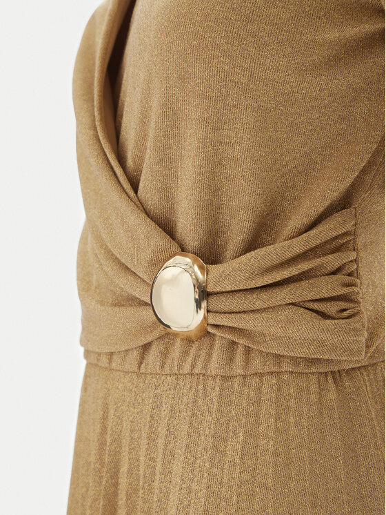 Rinascimento Rinascimento Koktel haljina CFC0122980003 Zlatna Regular Fit