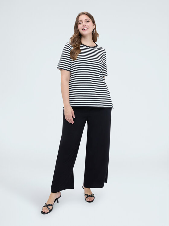 Fiorella Rubino Fiorella Rubino T-Shirt G0BAL009197N0Z3 Czarny Regular Fit