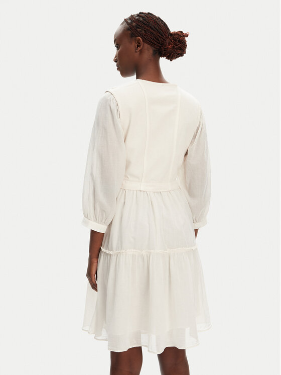 PINKO PINKO Ежедневна рокля Frank 105251 A2MI Екрю Regular Fit