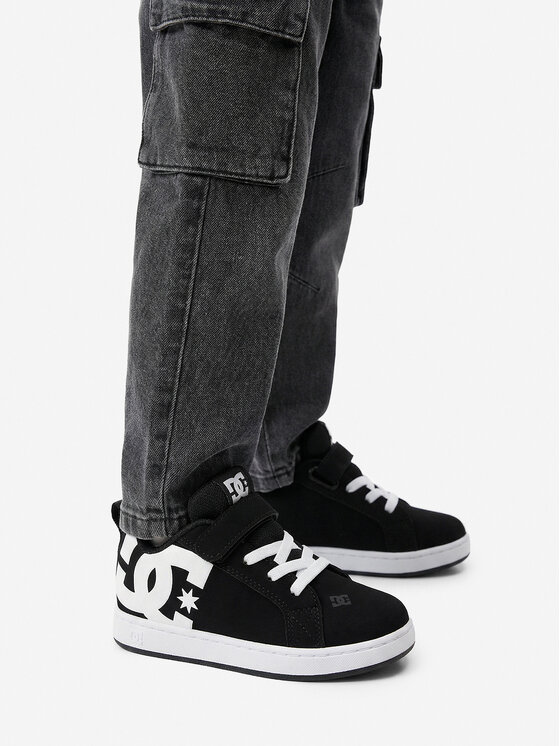 DC Shoes Sneakers EO-COURT GRAFFIK ELASTIC TODDLER DC02547002 Negru